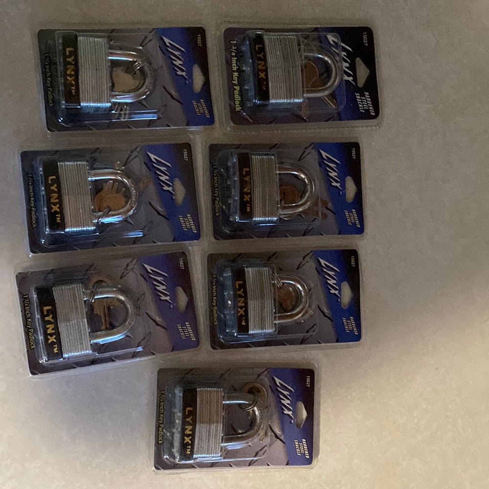 7 Locks all new still in the packages.
